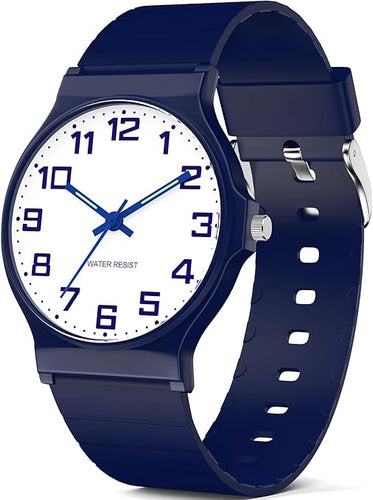 Kids Analog Watch Boys Girls, 30M Waterproof, Sports Watch for Boys, Easy to Read Children's Thin Dial Wrist Watches with Soft Band, for Ages 5-15 Kids Great Birthday Gifts Christmas Day